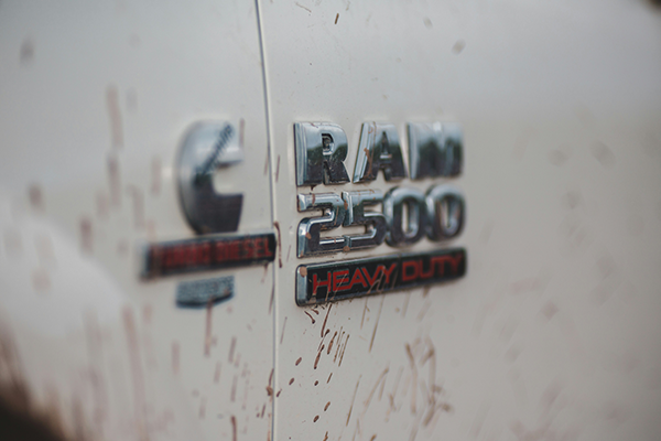 up close image of ram 2500